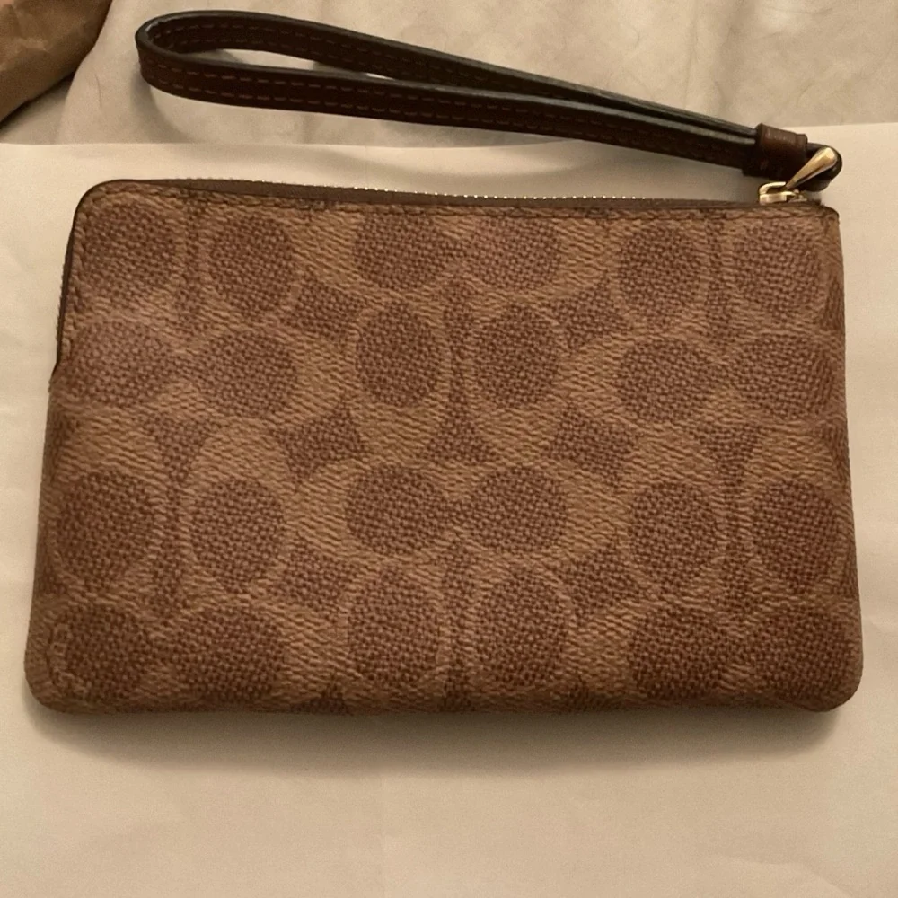 Coach Brown Wristlet Clutch - Picture 3 of 9